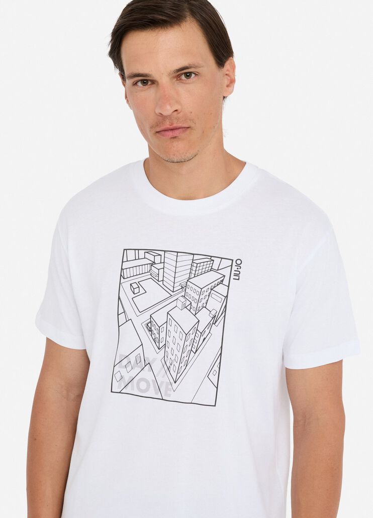 T-shirt en coton avec imprimé blanc Liu Jo - large image number 2 T-shirt en coton avec imprimé blanc Liu Jo - large image number 2
