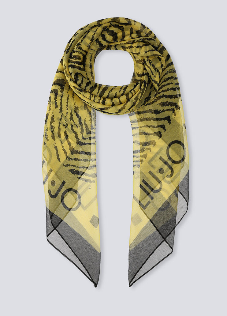 Zebra print scarf light yellow Liu Jo - large image number 2