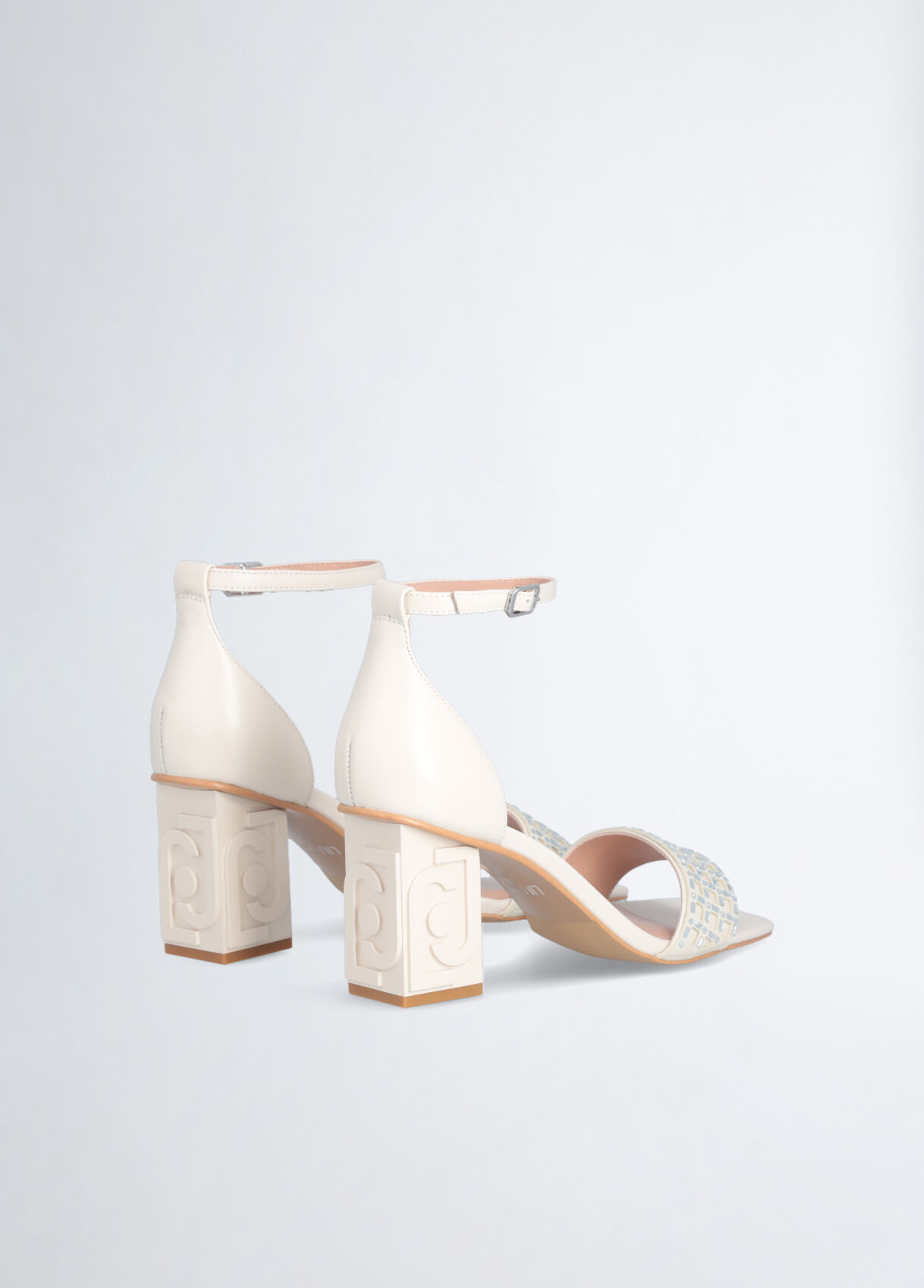 White sandals with jewel strap colour white | Liu Jo