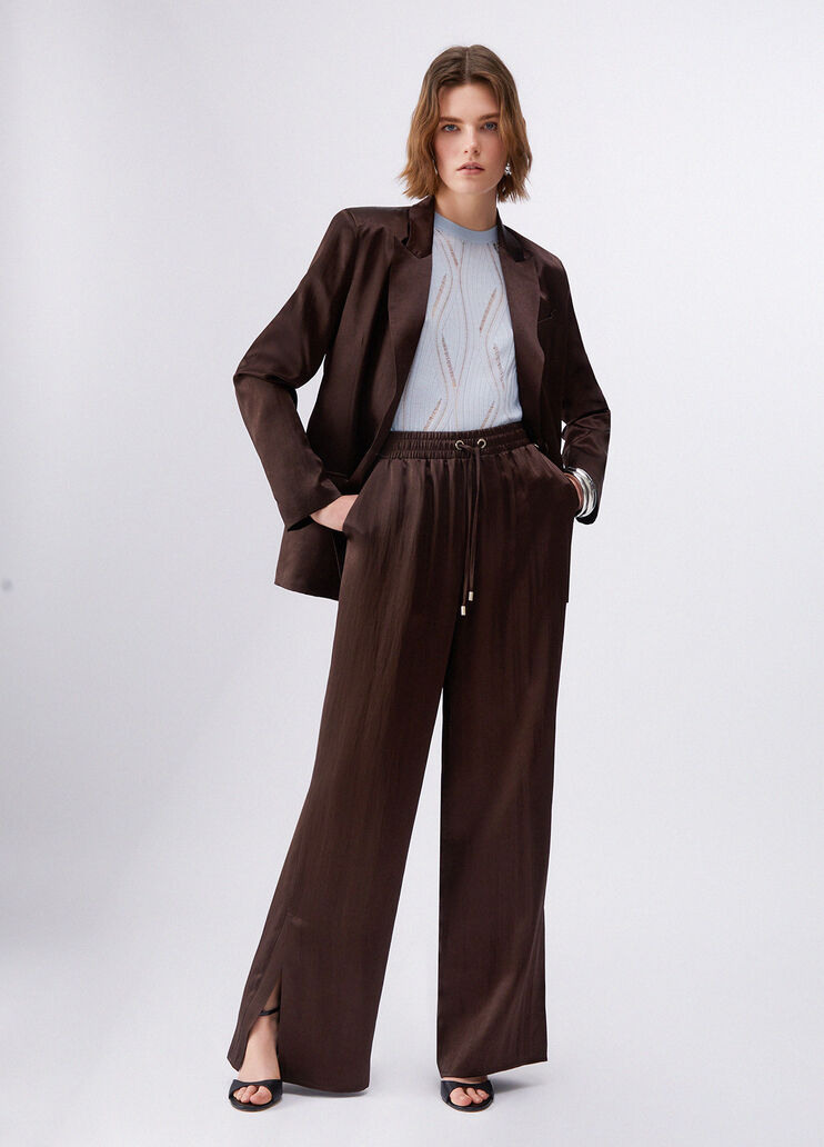 Satin blazer with belt brown Liu Jo - medium