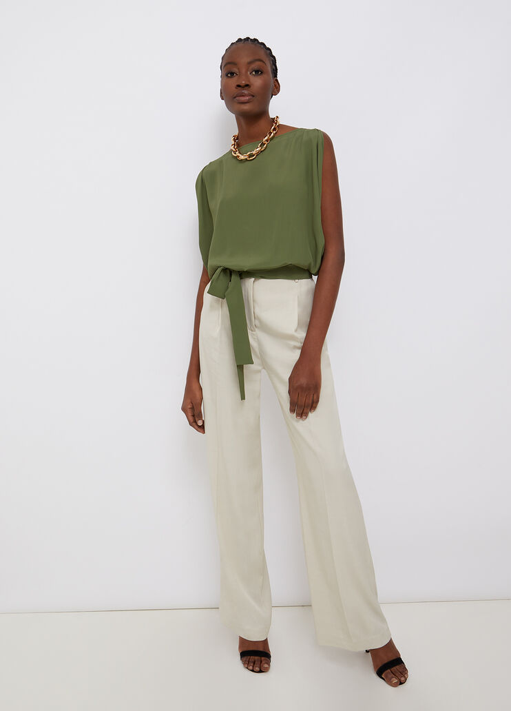 Silk blend blouse with bow green Liu Jo - large image number 3 Silk blend blouse with bow green Liu Jo - large image number 3