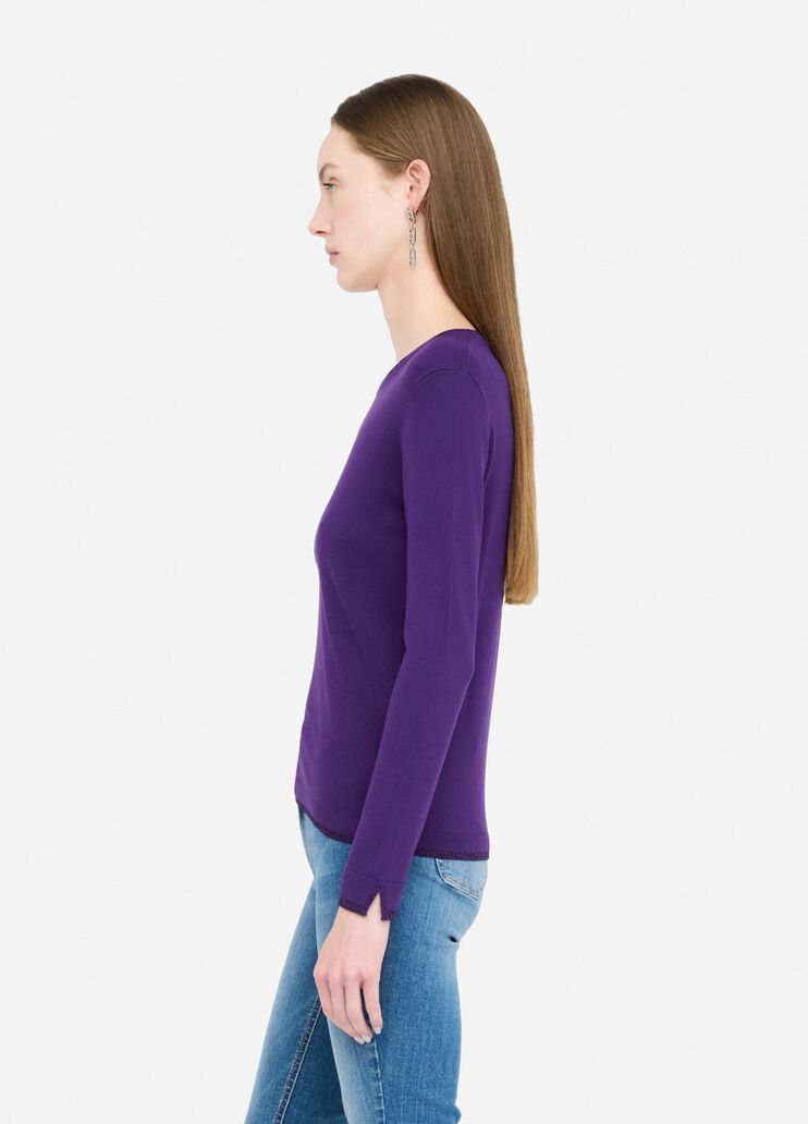 Pullover with lurex® details purple Liu Jo - large image number 3