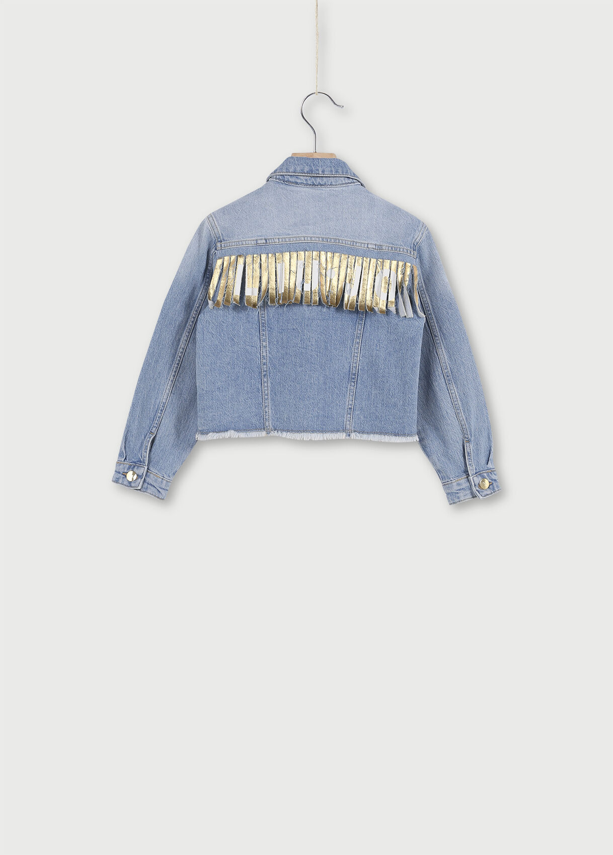 Giubbotto di jeans con frange shop