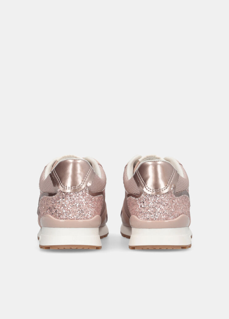 Sneakers avec glitters et mesh rose Liu Jo - large image number 7