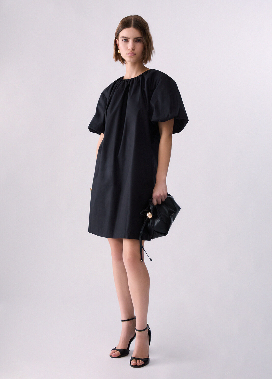 Short poplin dress black Liu Jo - large image number 5