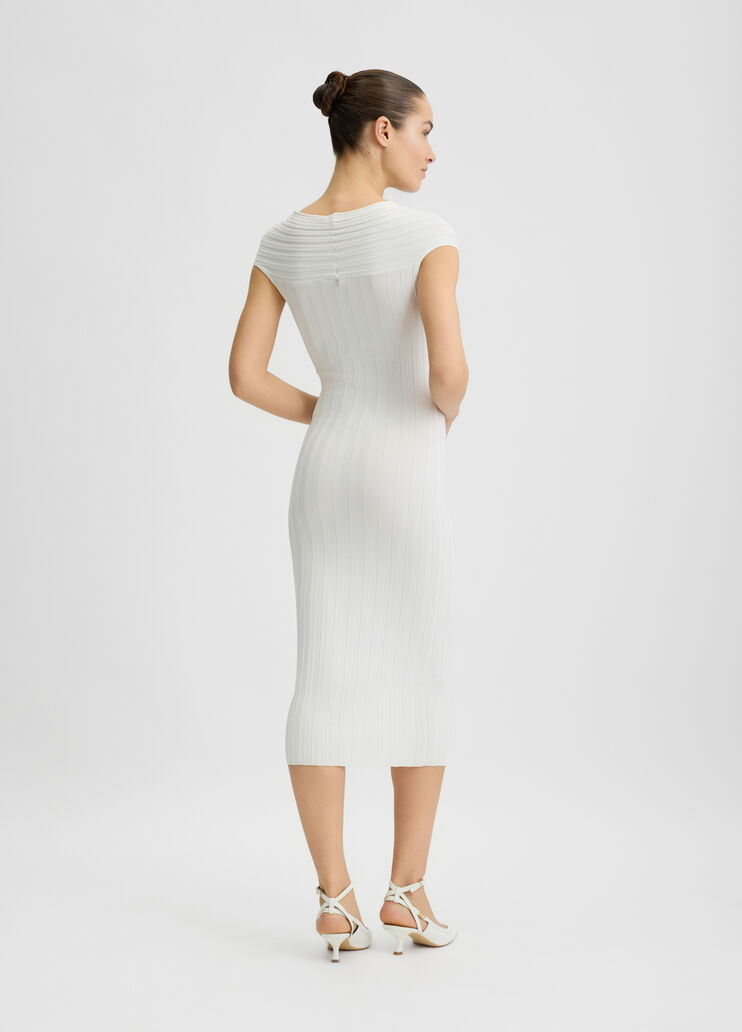Knit dress with belt white Liu Jo - large image number 1 Knit dress with belt white Liu Jo - large image number 1