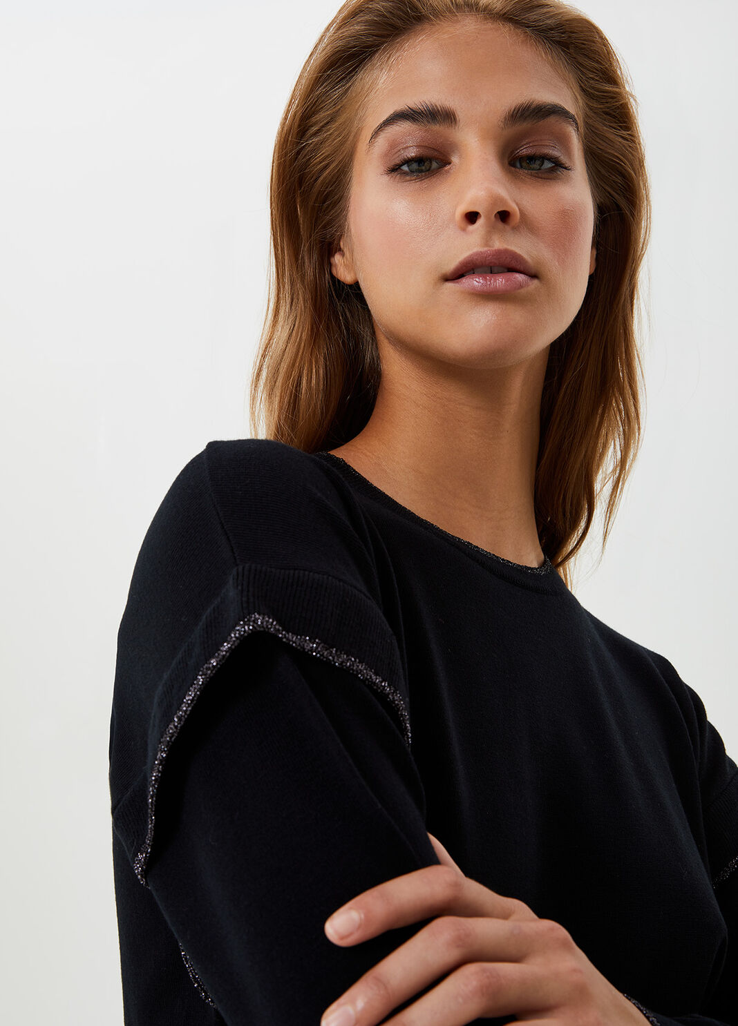 Maglia con rouches Nero Liu Jo - large image number 2