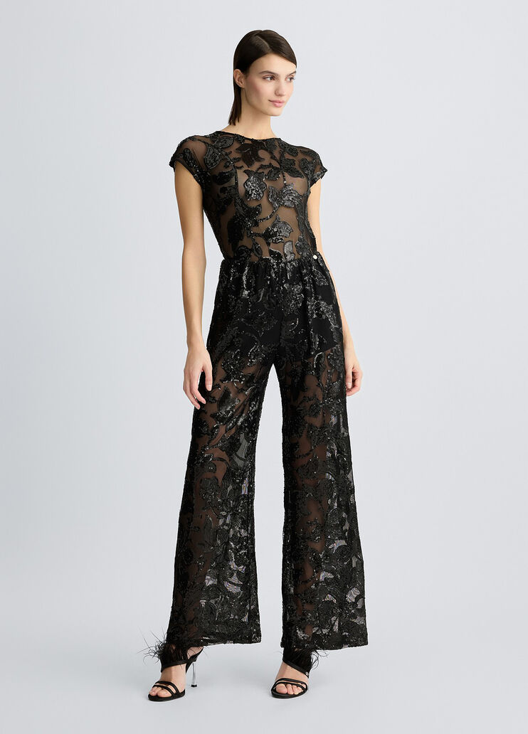 Embellished tulle bodysuit top black Liu Jo - medium Embellished tulle bodysuit top black Liu Jo - medium