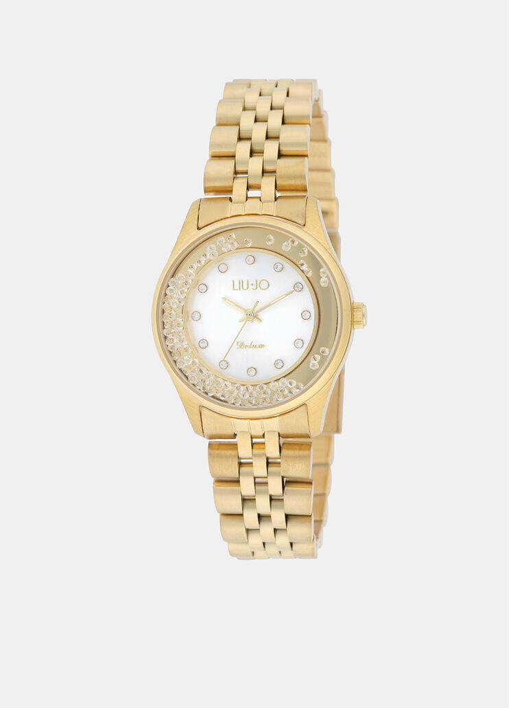 Armbanduhr aus Stahl mit Strass gold Liu Jo - medium Armbanduhr aus Stahl mit Strass gold Liu Jo - medium
