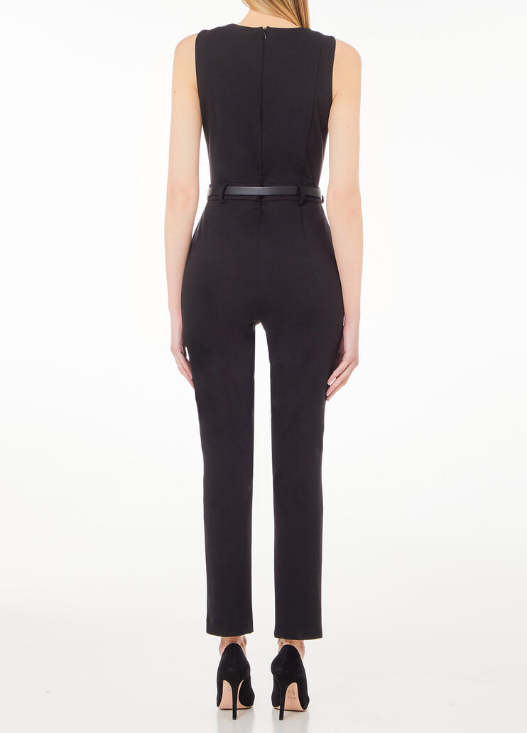 Stretch jumpsuit with belt black Liu Jo - medium Stretch jumpsuit with belt black Liu Jo - medium
