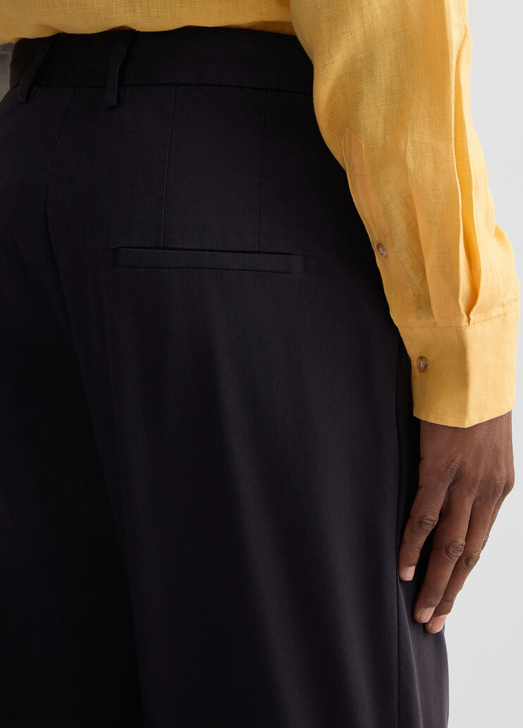 Men's trousers with darts dark blue Liu Jo - large image number 4 Men's trousers with darts dark blue Liu Jo - large image number 4