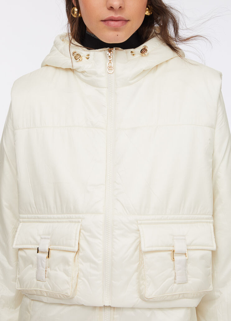 Padded hooded jacket Milky white Liu Jo - medium