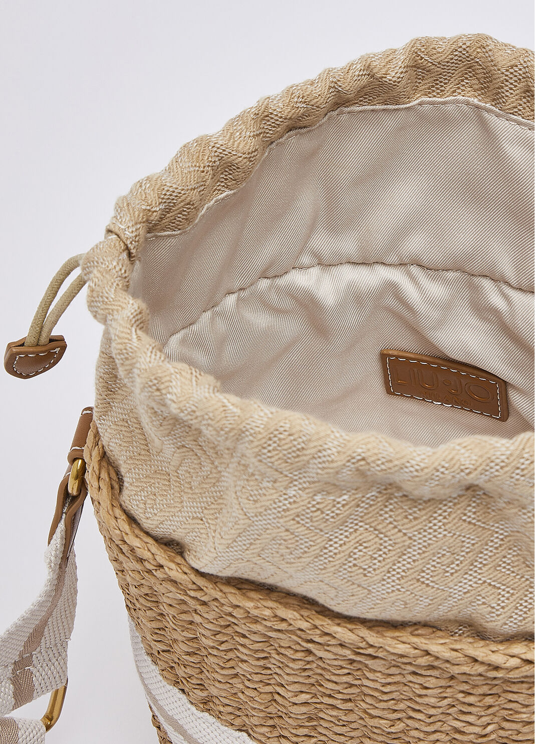 Sac seau en paille cr&egrave;me Liu Jo - large image number 6