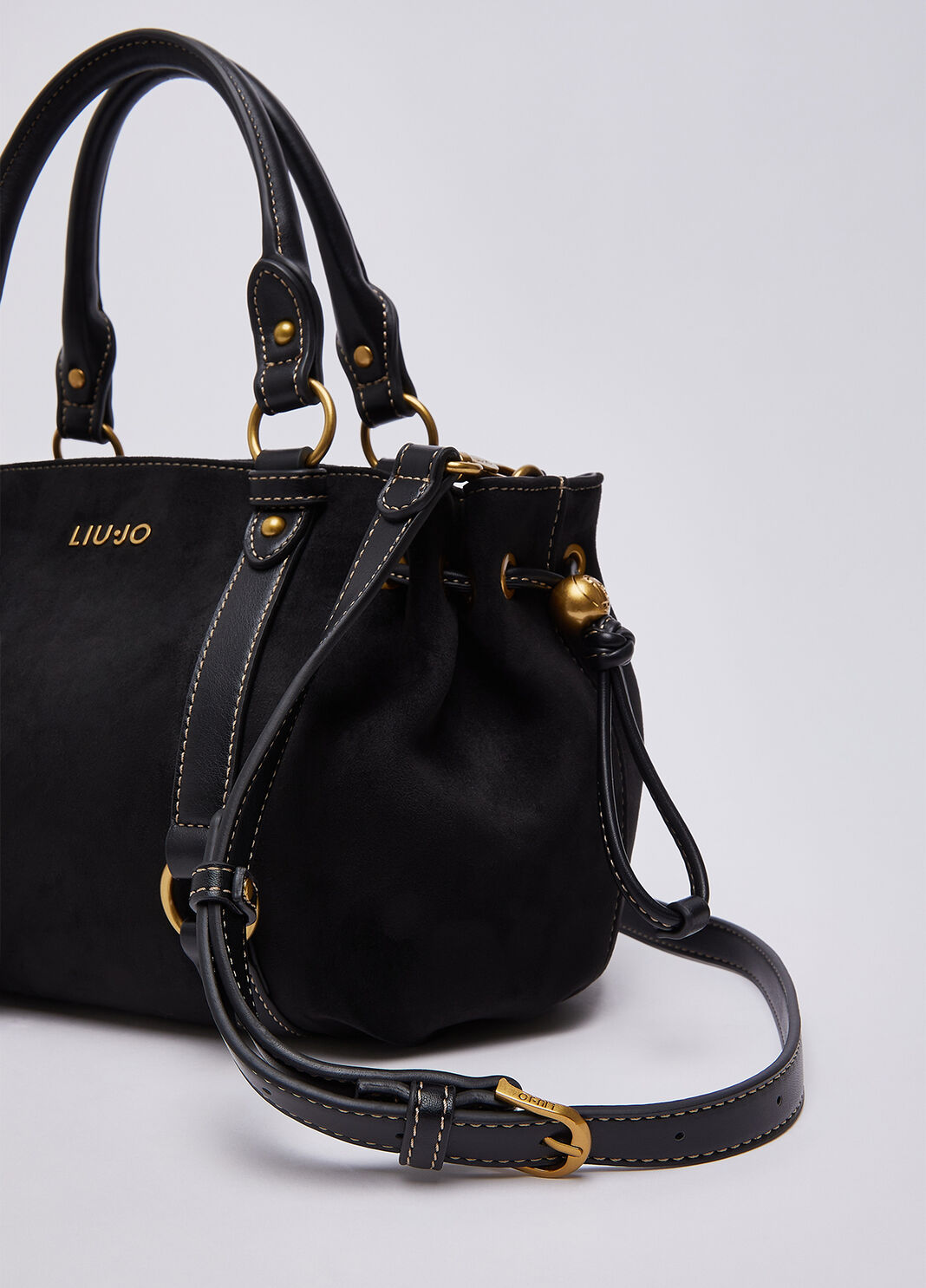 Sac petit format avec cordon de serrage noir Liu Jo - large image number 5