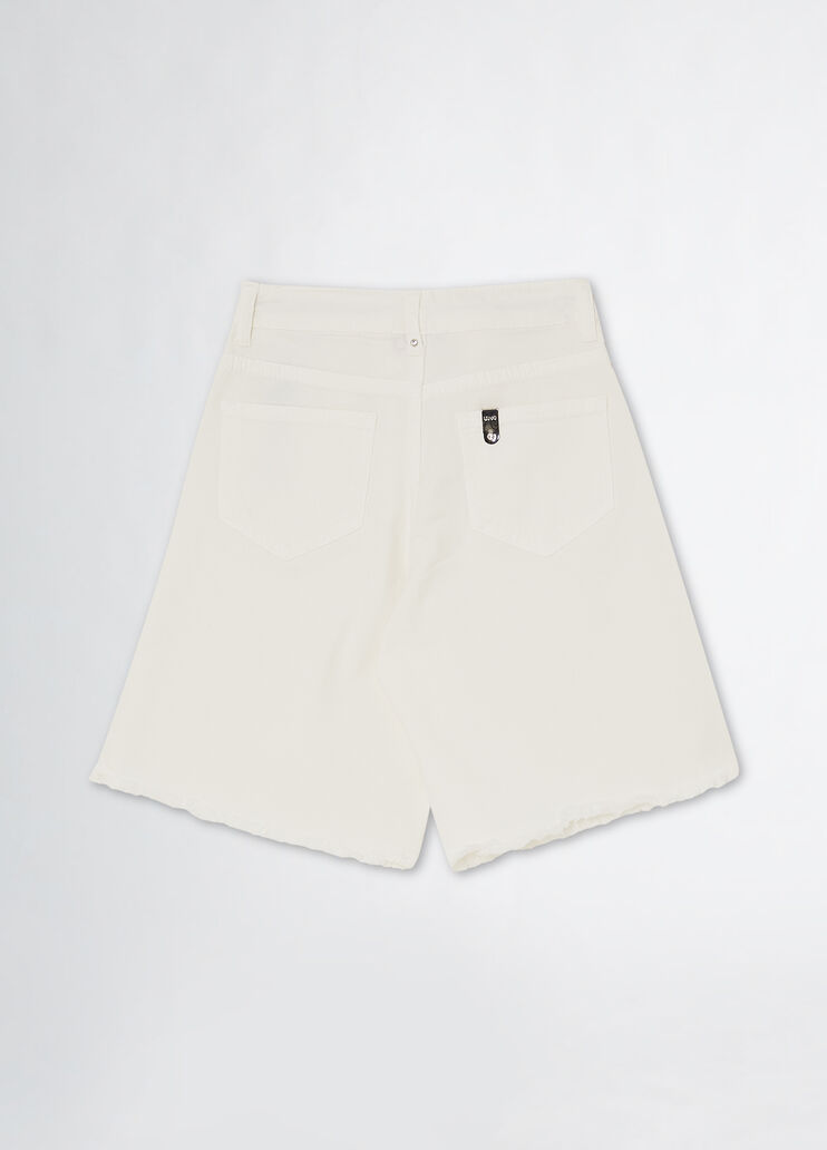 Cotton Bermuda shorts with rhinestones white Liu Jo - medium Cotton Bermuda shorts with rhinestones white Liu Jo - medium