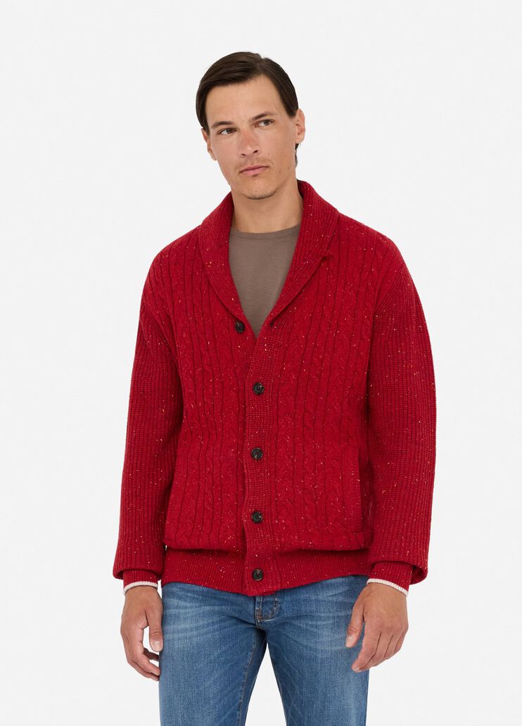 Cable knit wool cardigan red Liu Jo - medium