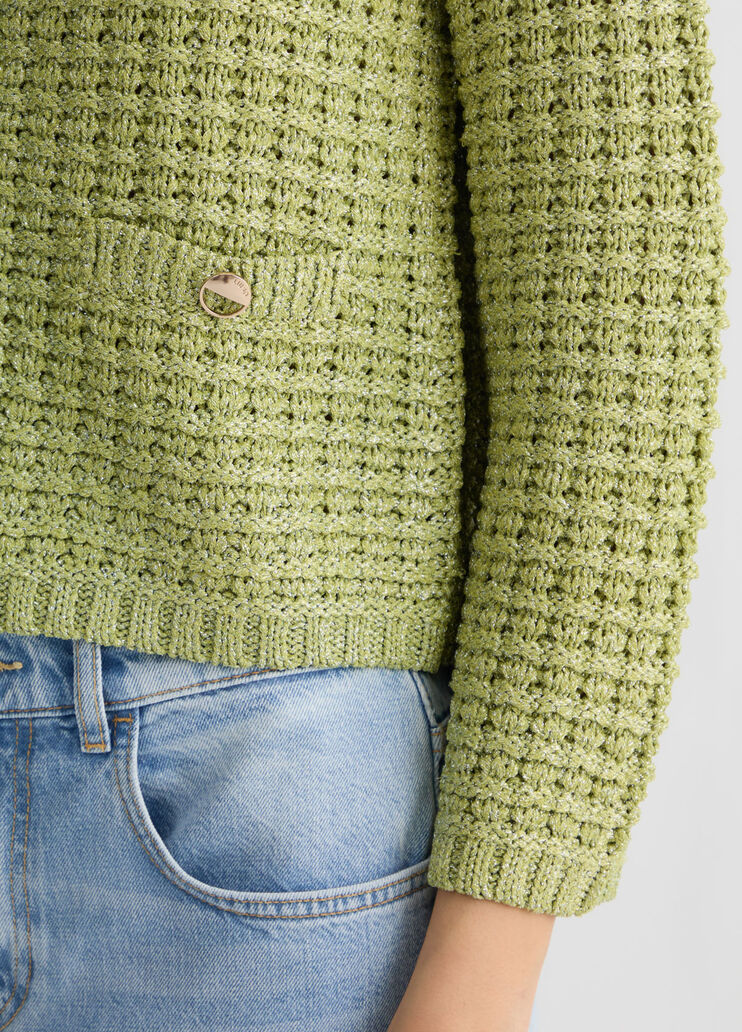 Bouclé jacket avocado Liu Jo - large image number 4 Bouclé jacket avocado Liu Jo - large image number 4