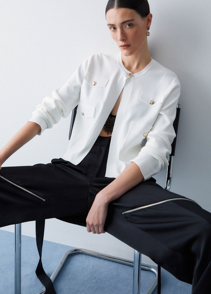 Smart knit jacket white Liu Jo - medium