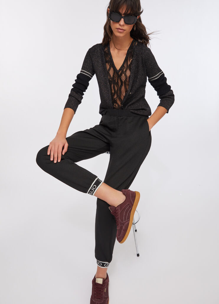 Lurex® joggers black Liu Jo - large image number 2
