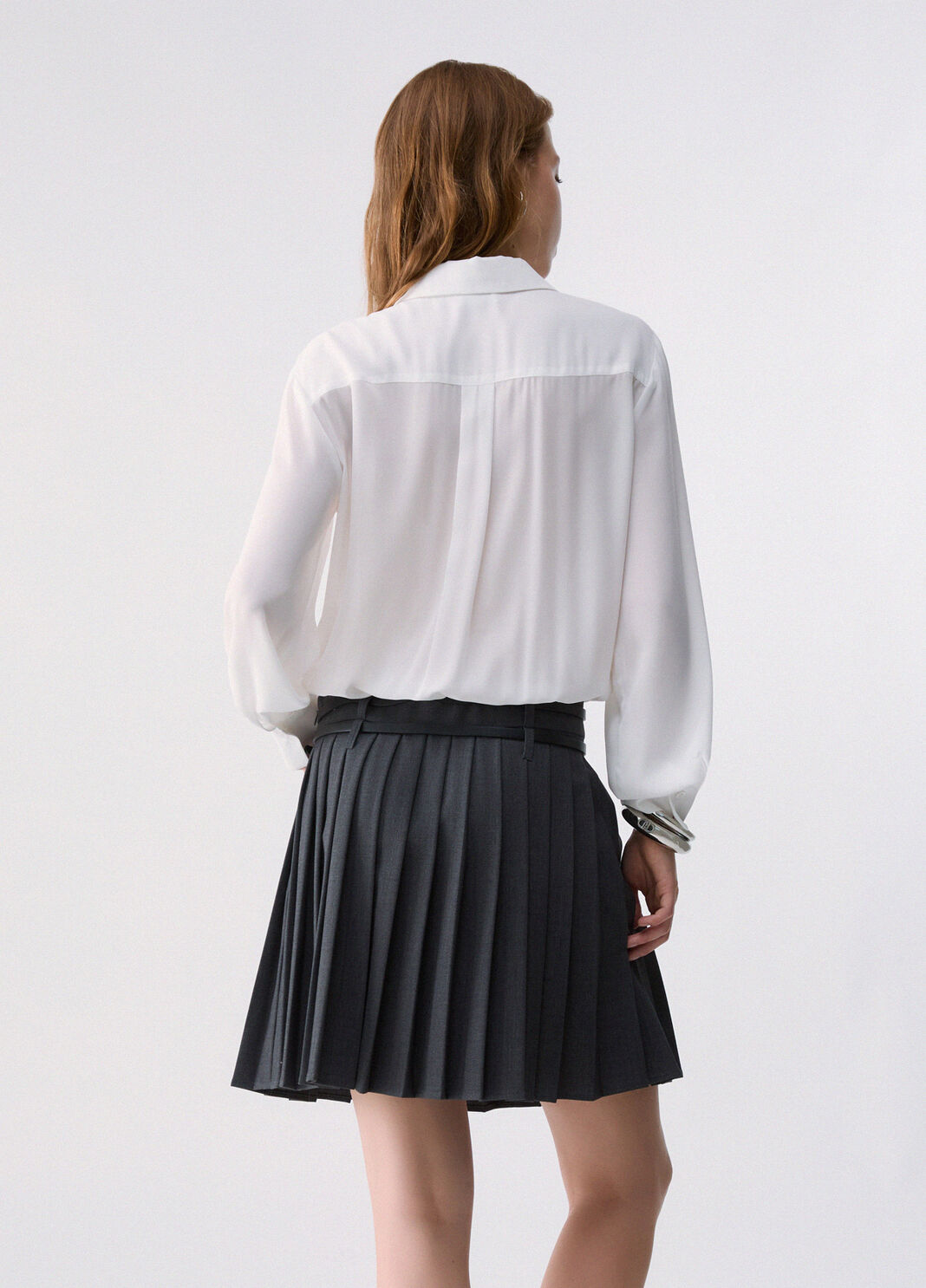 Short dress with flannel skirt dark grey Liu Jo - large image number 1