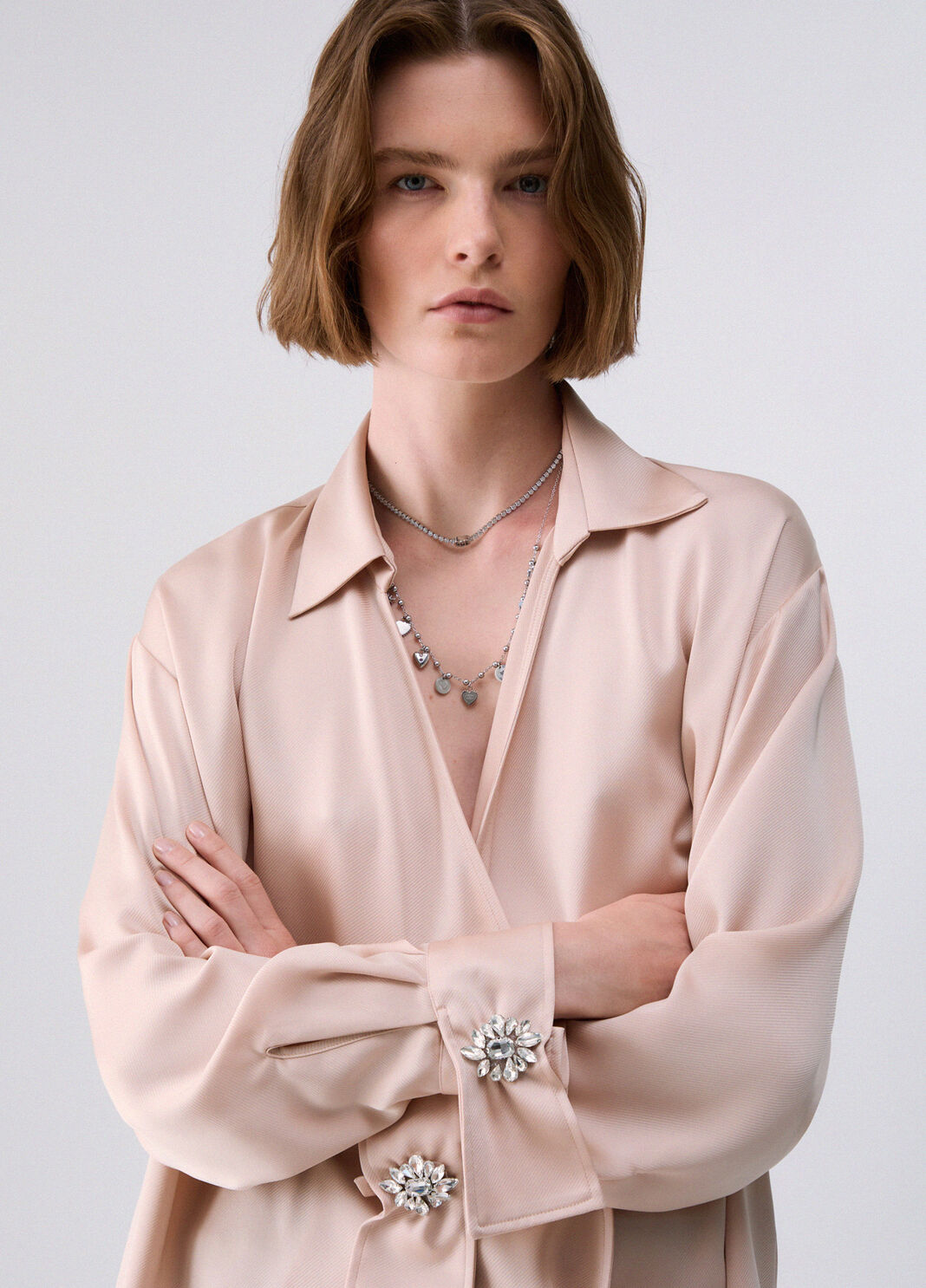 Blouse en satin blanc Liu Jo - large image number 2