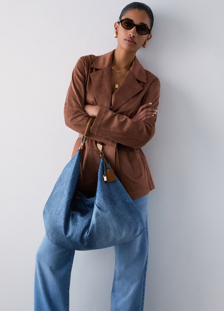 Mittelgro&szlig;e Foulard-Tasche Denim-Print Liu Jo - medium