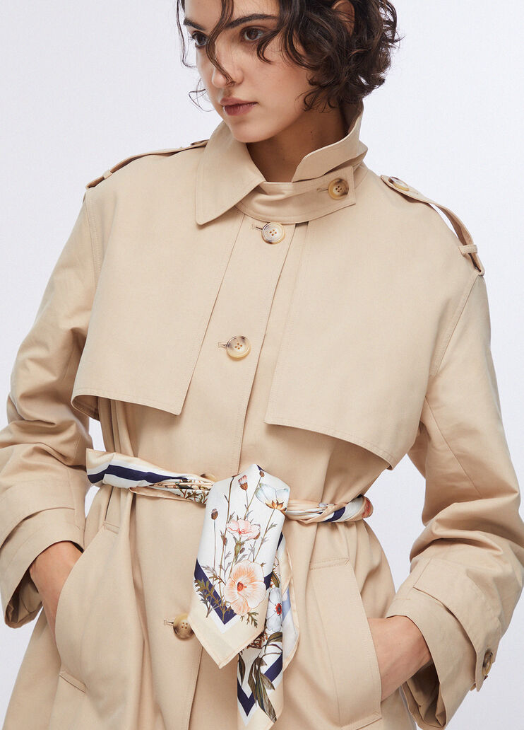 Langer Trenchcoat mit Tuch Beige Liu Jo - medium