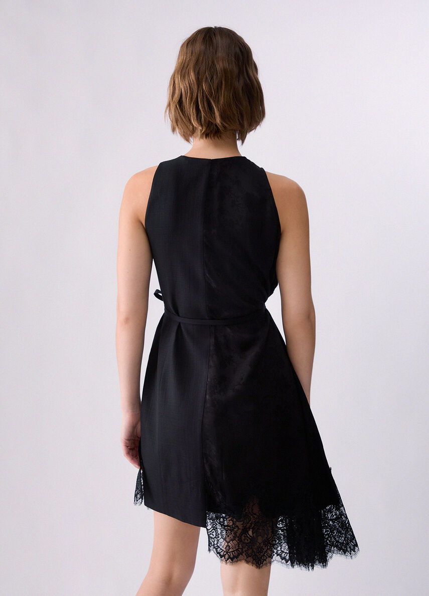 Short Jacquard Dress colour black | Liu Jo