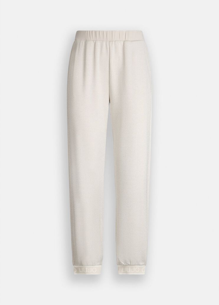 Брюки-джоггеры с люрексом® бежевый Liu Jo - large image number 6