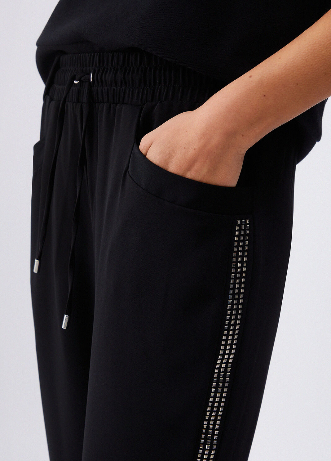 Hose mit Strass schwarz Liu Jo - large image number 4