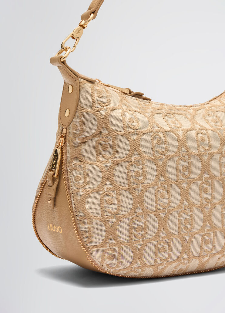 Jacquard shoulder bag with logo beige Liu Jo - large image number 5 Jacquard shoulder bag with logo beige Liu Jo - large image number 5