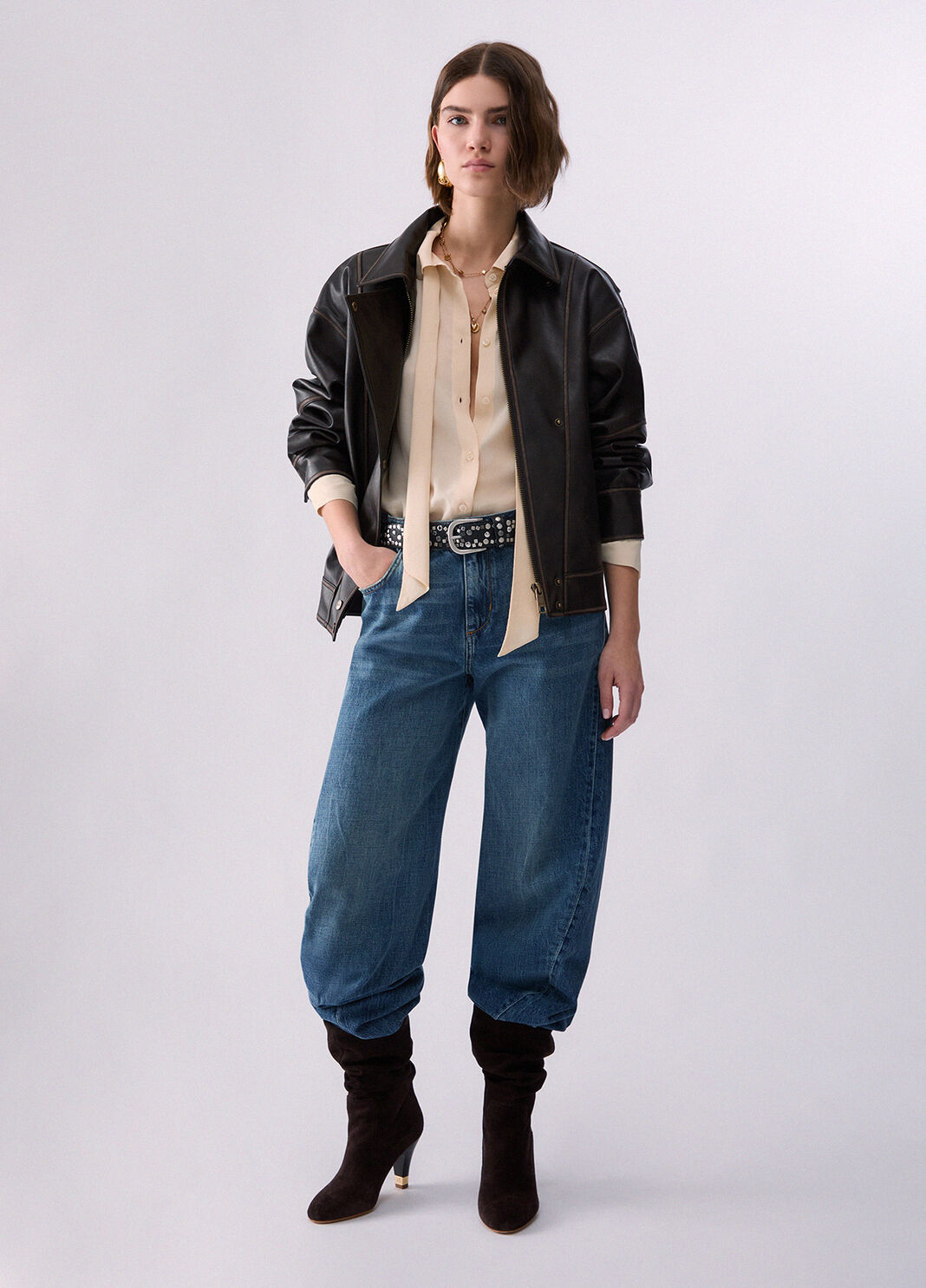 Straight Jeans mit asymmetrischen N&auml;hten denimblau Liu Jo - large image number 5
