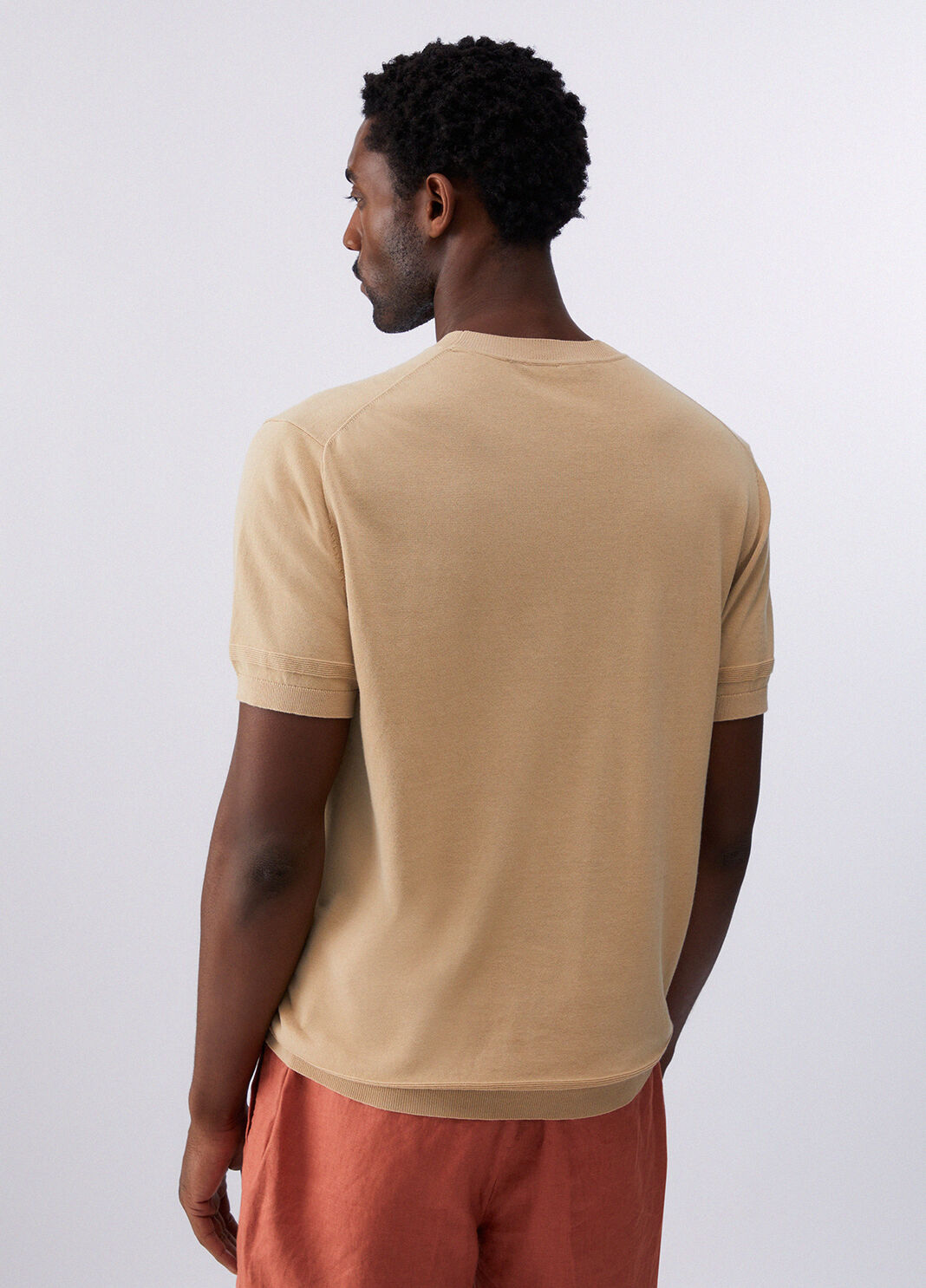 Camiseta de crep&eacute; de algod&oacute;n beige Liu Jo - large image number 1