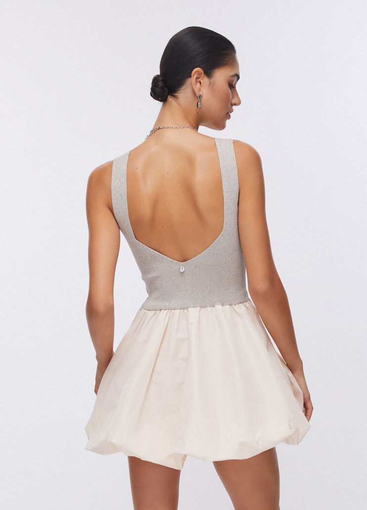 Robe courte en taffetas chair Liu Jo - large image number 1