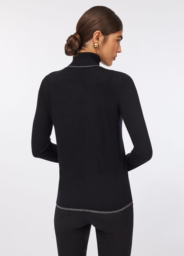 Dolcevita con dettagli in lurex® nero Liu Jo - large image number 1