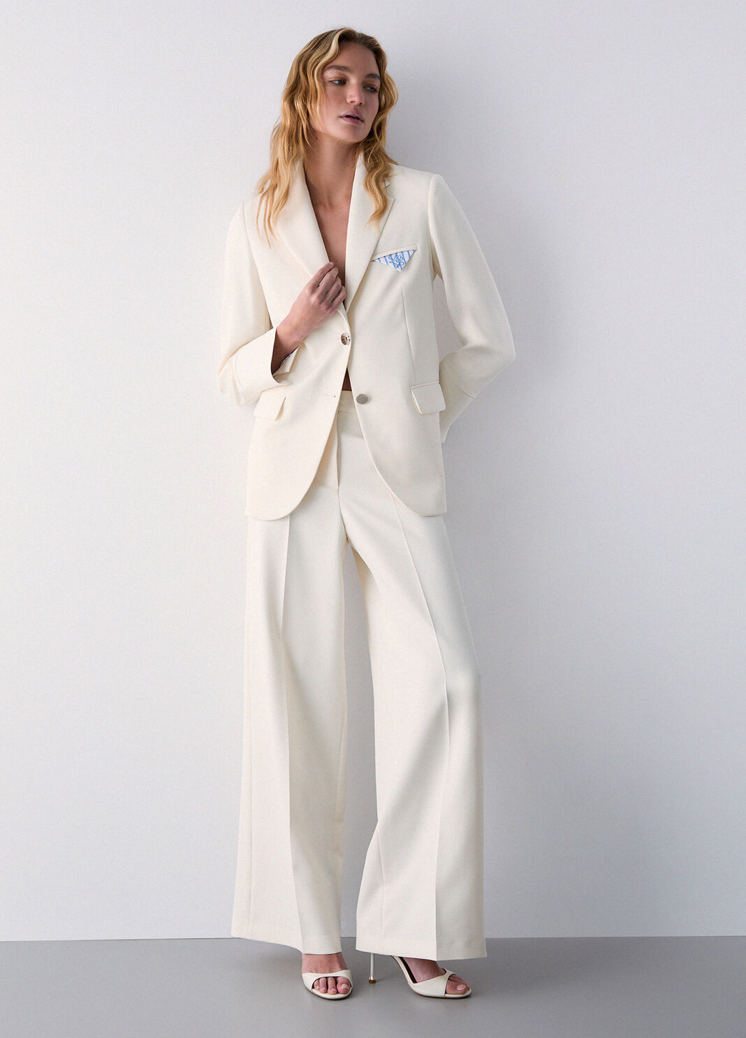 Palazzo trousers with double waistband  Liu Jo - large image number 3