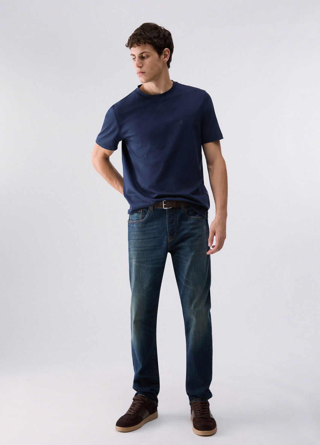 T-shirt con logo ricamato blu navy Liu Jo - large image number 5