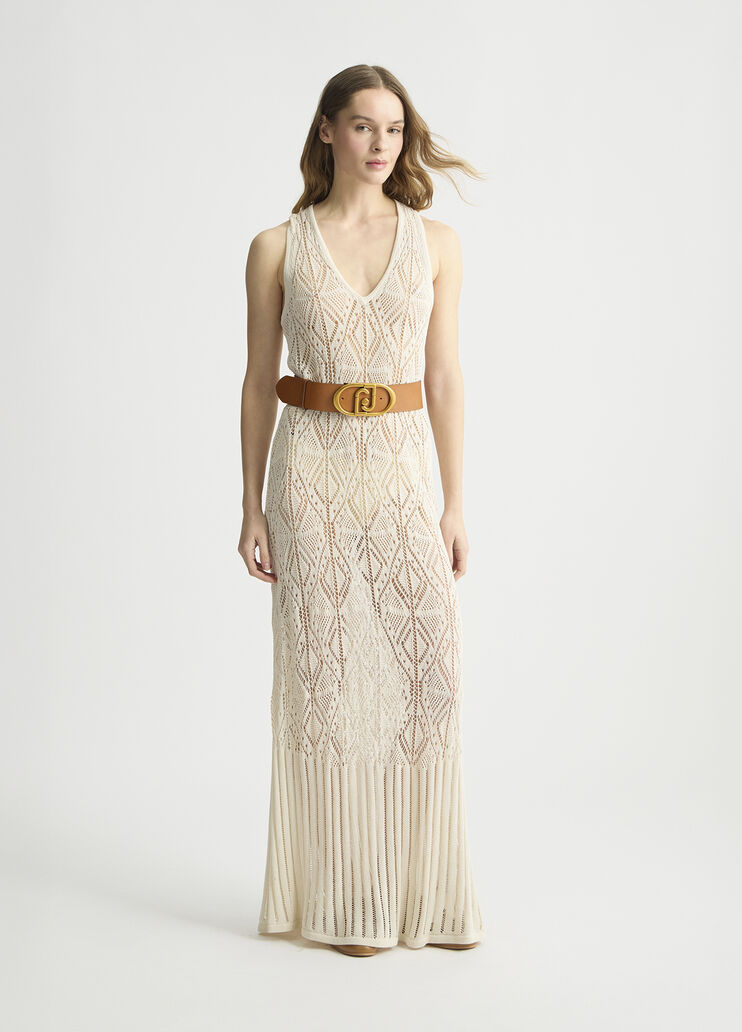 Crochet knit dress light beige Liu Jo - medium Crochet knit dress light beige Liu Jo - medium