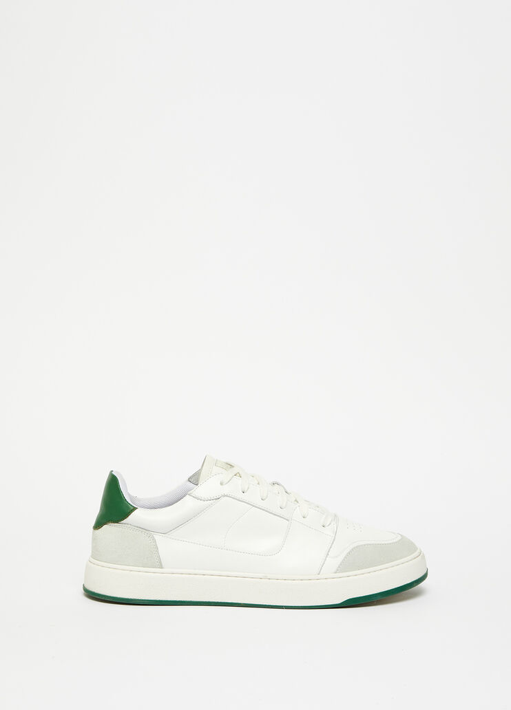 Sneakers en cuir blanc et vert Liu Jo - large image number 0
