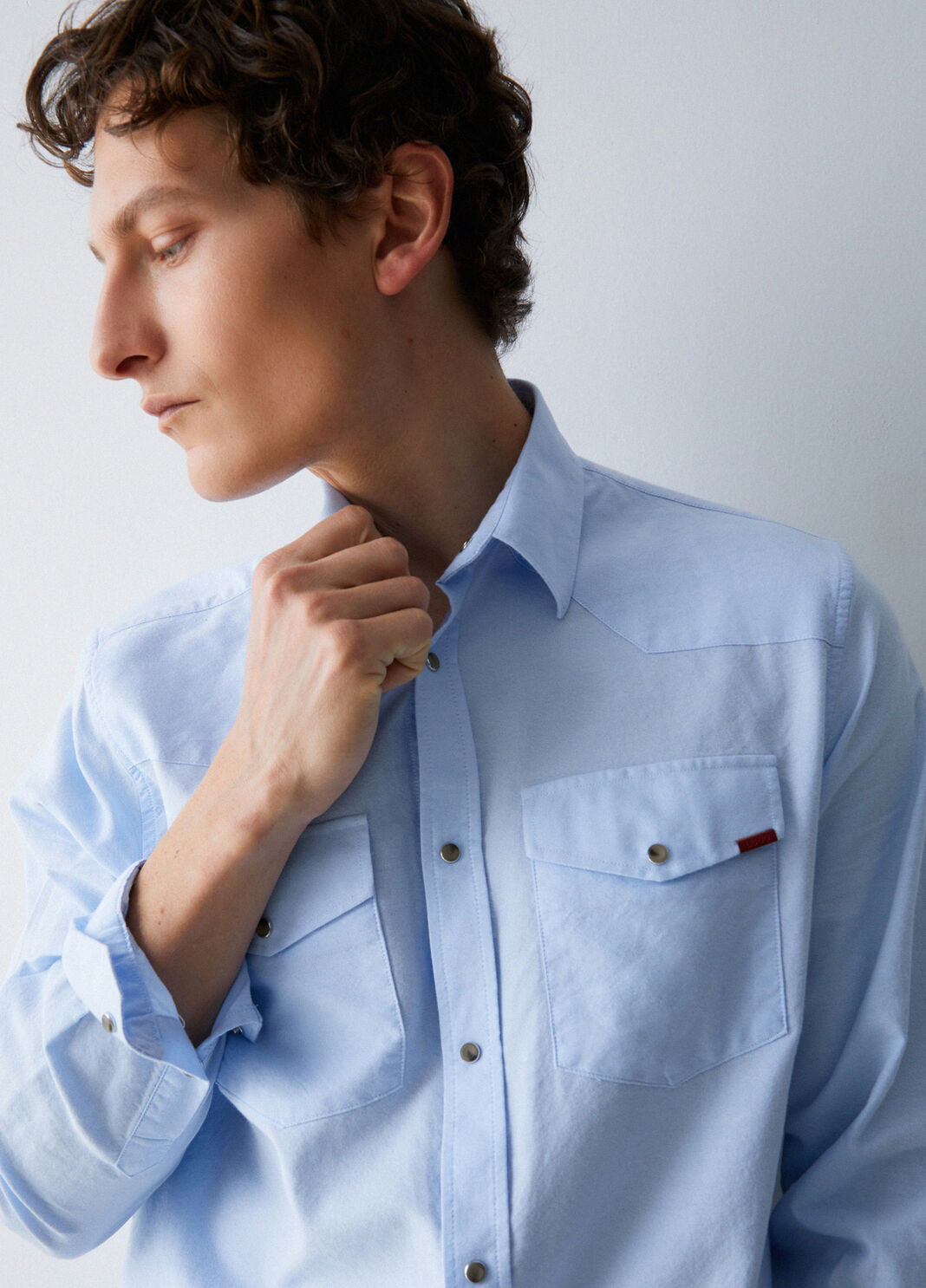 Chemise Oxford &agrave; poches bleu clair Liu Jo - large image number 3