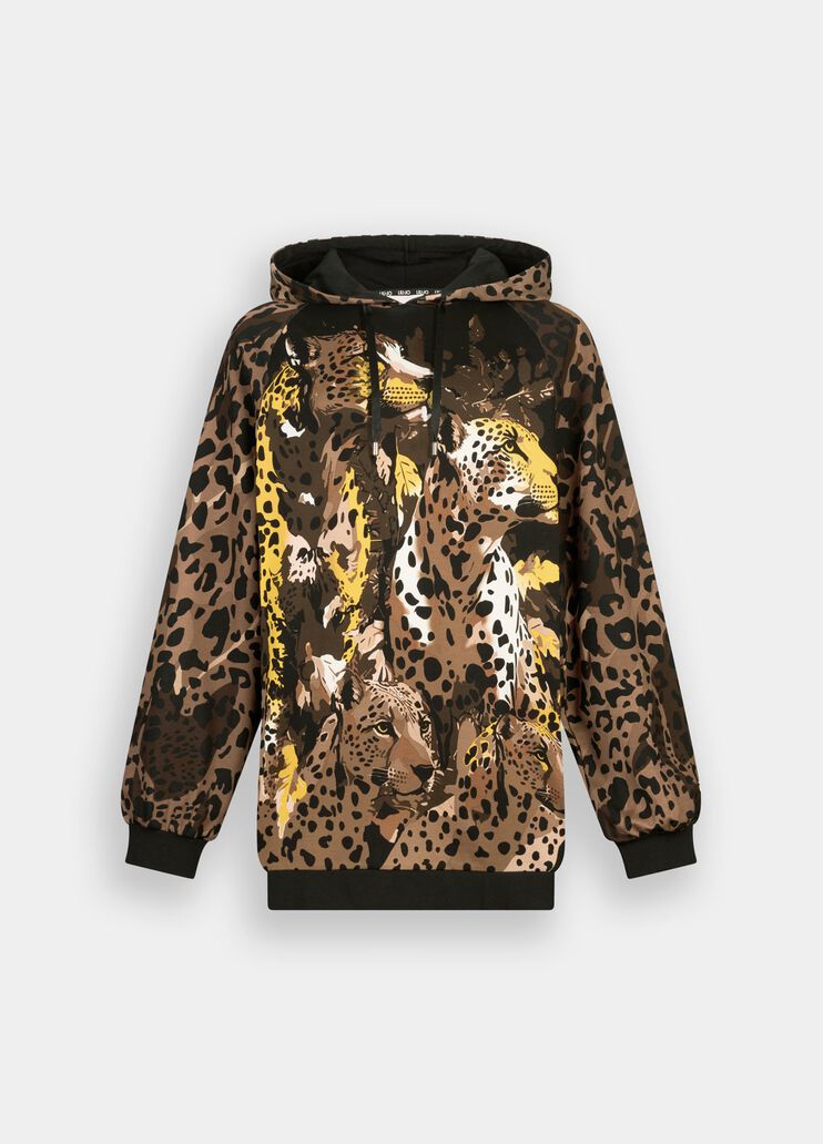 Sweatshirt with animal print chocolate Liu Jo - large image number 6