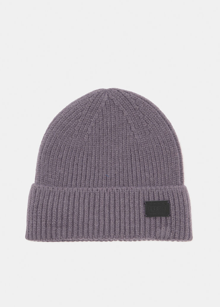 Beanie-Mütze in Rippstrick Dunkelgrau Liu Jo - medium Beanie-Mütze in Rippstrick Dunkelgrau Liu Jo - medium