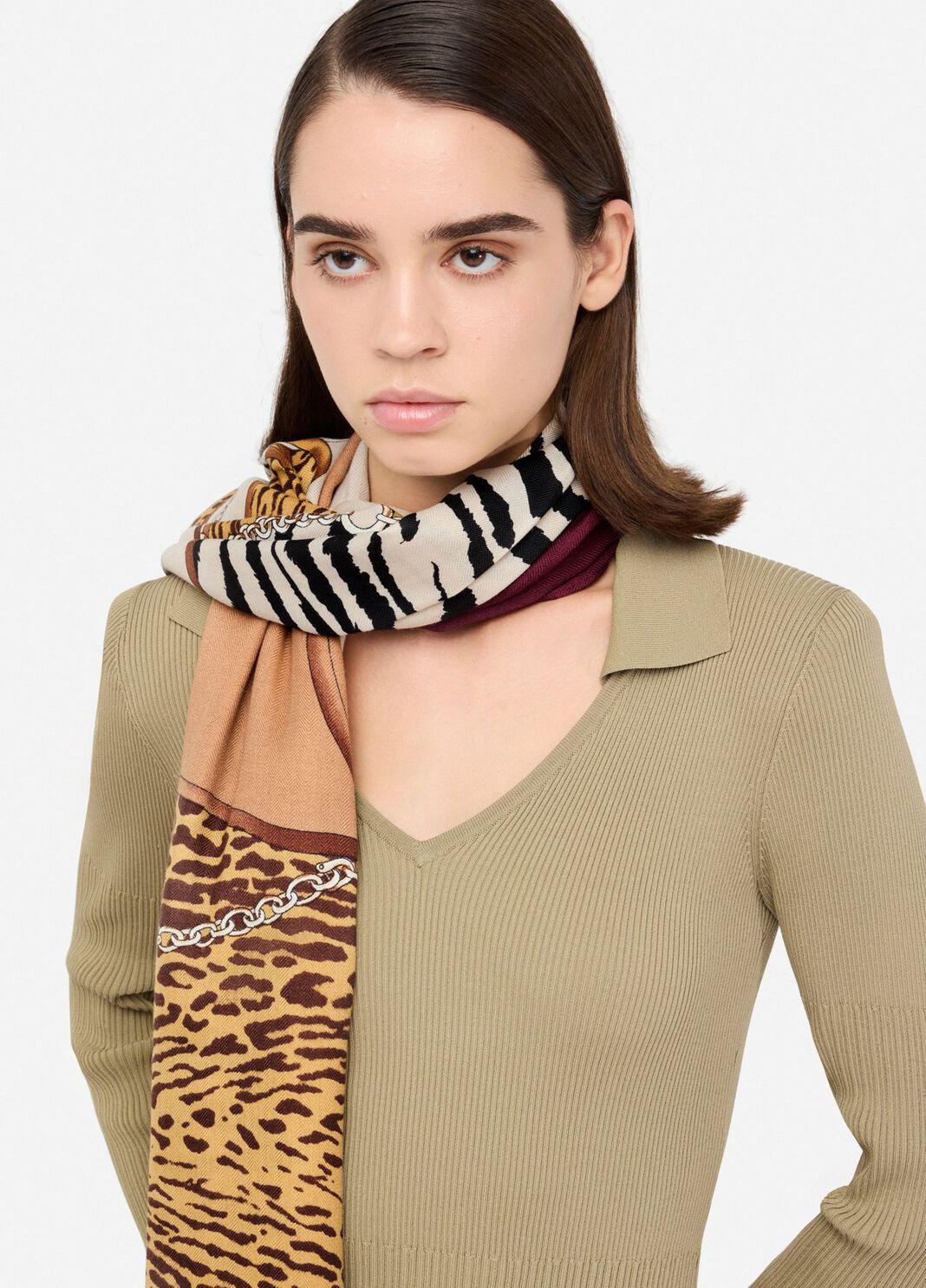 Printed stole light beige Liu Jo - large image number 0