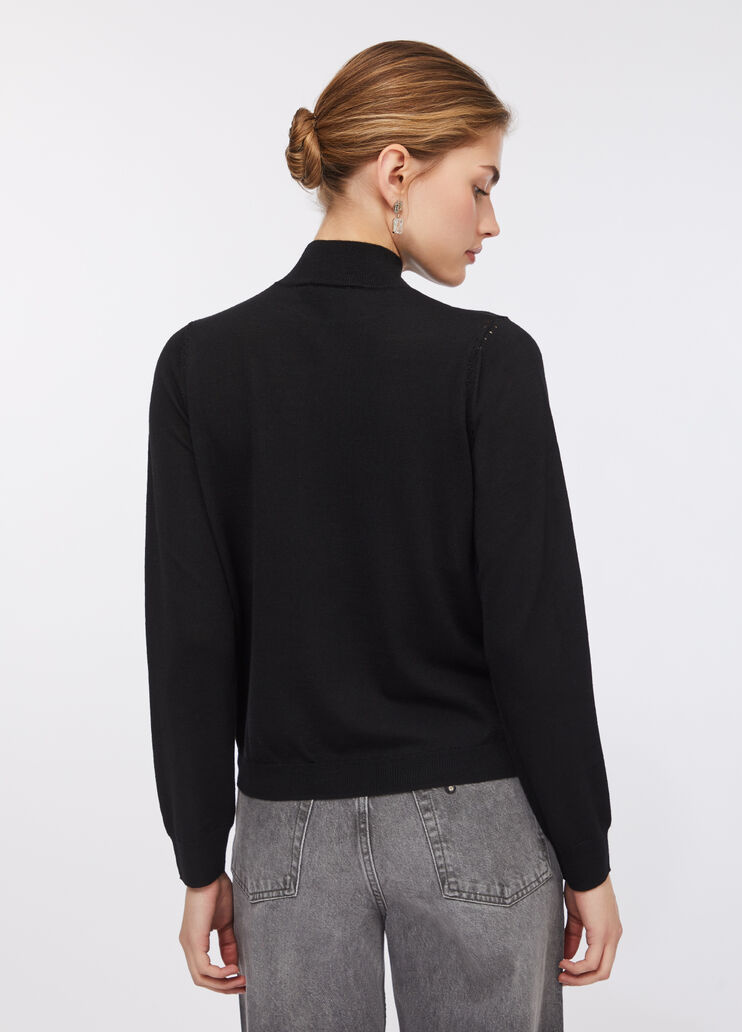 Jumper with gemstones black/floral Liu Jo - large image number 1