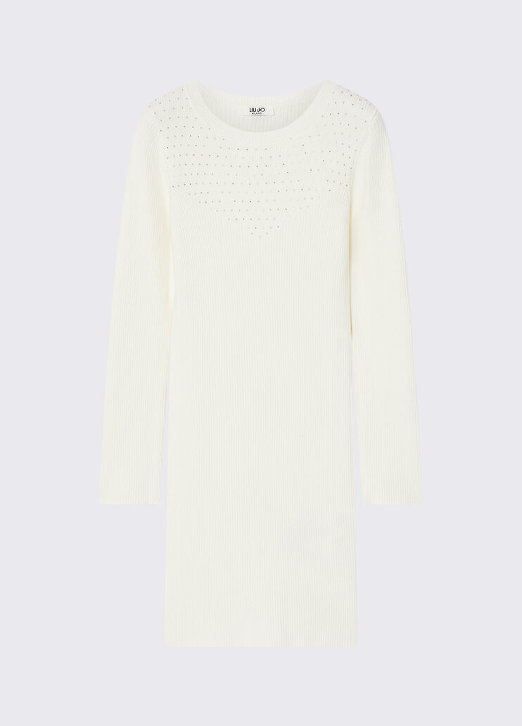 Kurzes Strickkleid Wei&szlig; Liu Jo - medium