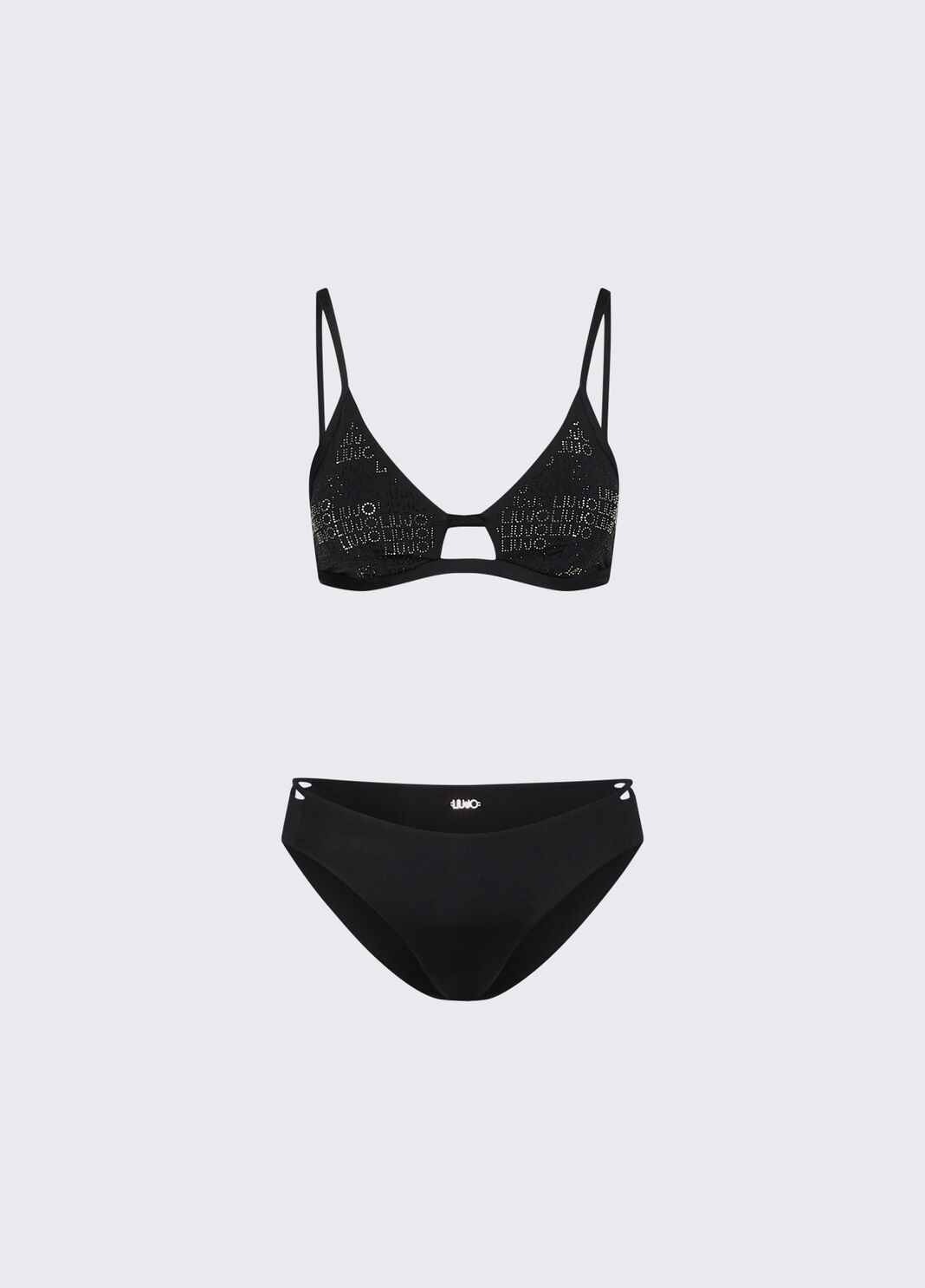 Bikini-Top und -Slip mit Strasssteinen Schwarz Liu Jo - large image number 6