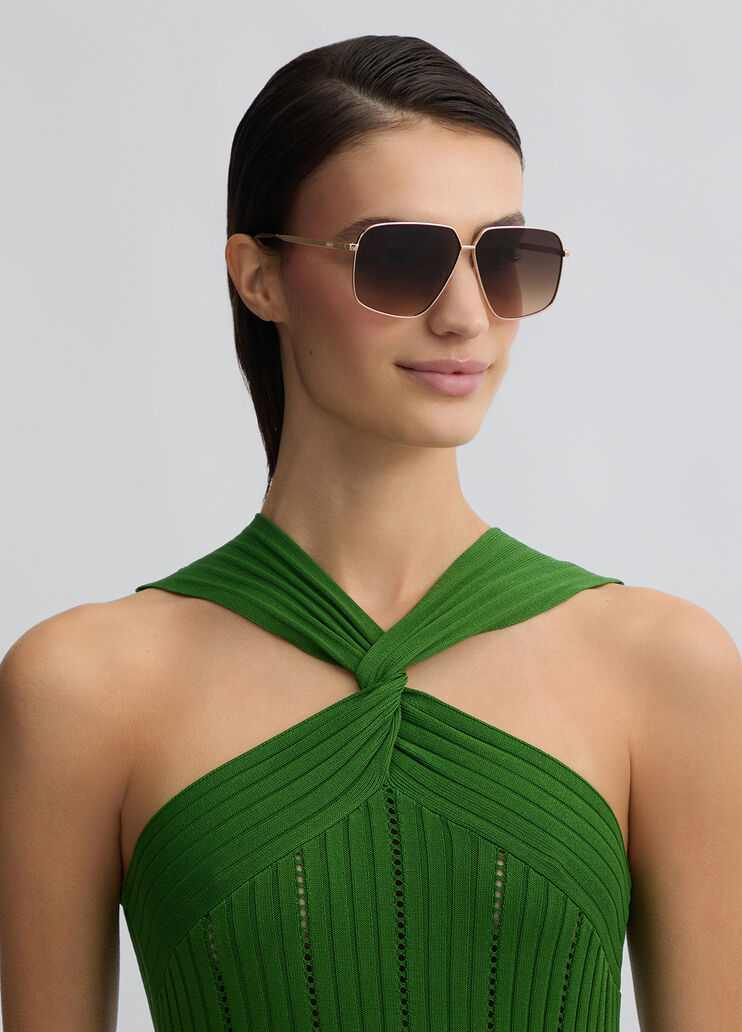 Square sunglasses rose gold Liu Jo - large image number 0 Square sunglasses rose gold Liu Jo - large image number 0