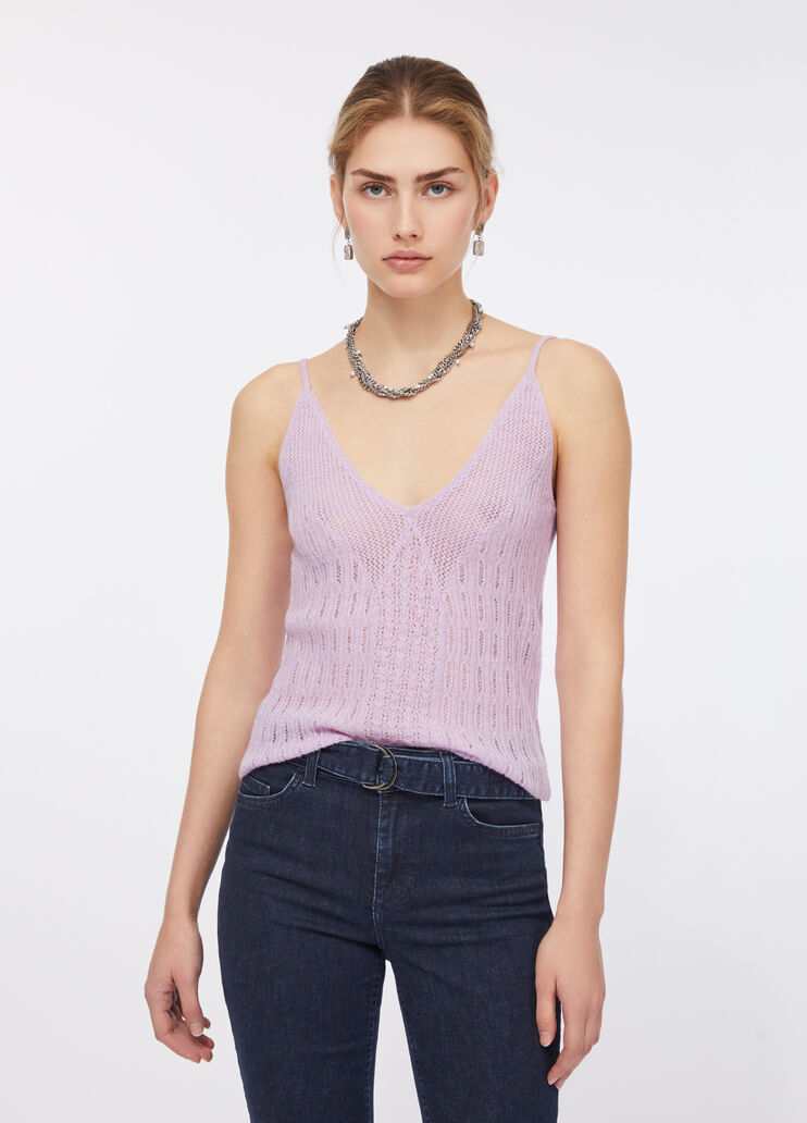 Wool and alpaca top lilac Liu Jo - large image number 0