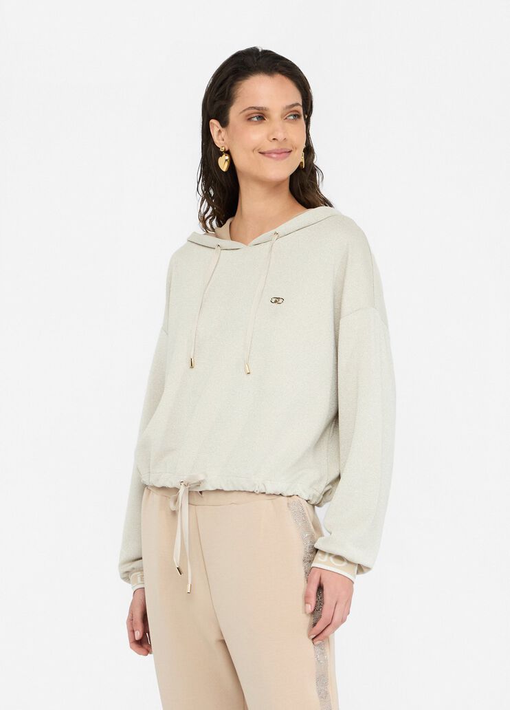 Lurex® hoodie beige Liu Jo - medium Lurex® hoodie beige Liu Jo - medium