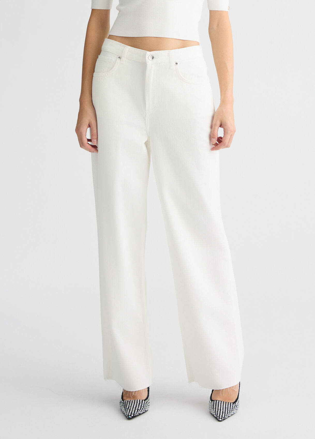 Wide-leg trousers colour white wool | Liu Jo Wide-leg trousers colour white wool | Liu Jo